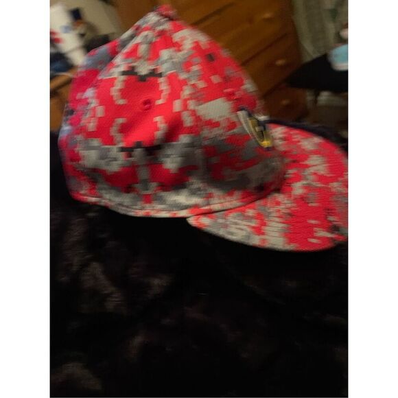 OC Sports MWS Series Men's Red Camo Fitted Orem Owlz Baseball Cap XL - Picture 15 of 15